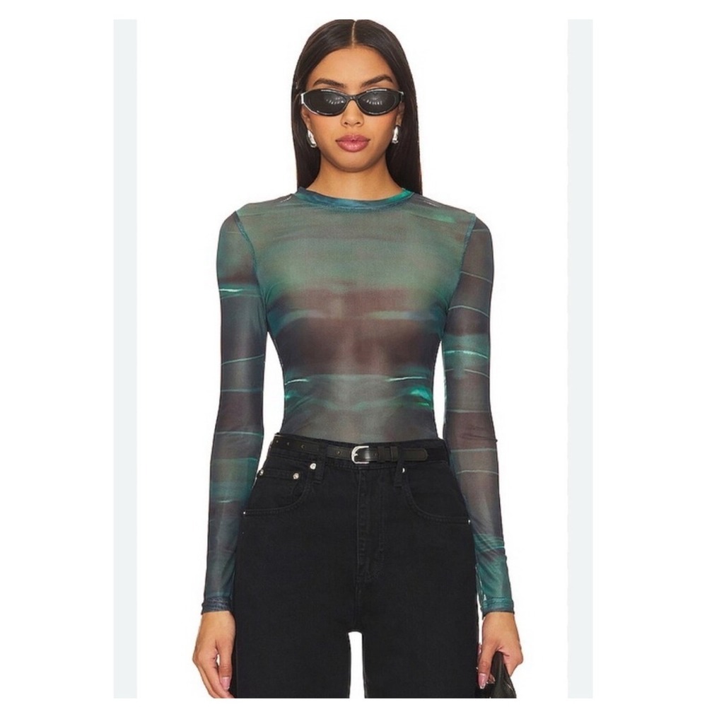 Remi x Revolve Shelley Sheer Long Sleeve Top Women's XXS